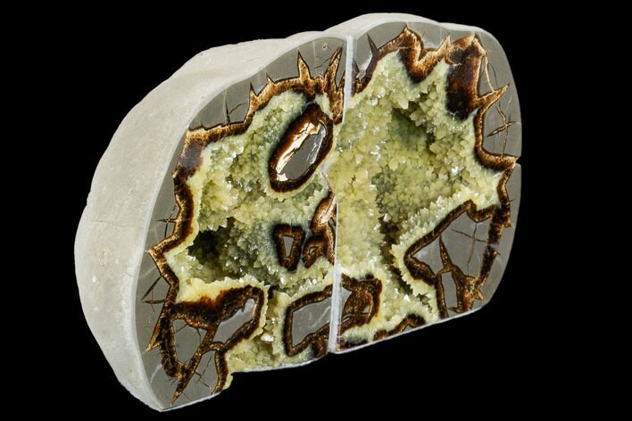Tall, Crystal Filled Septarian Geode Bookends - Utah #114333